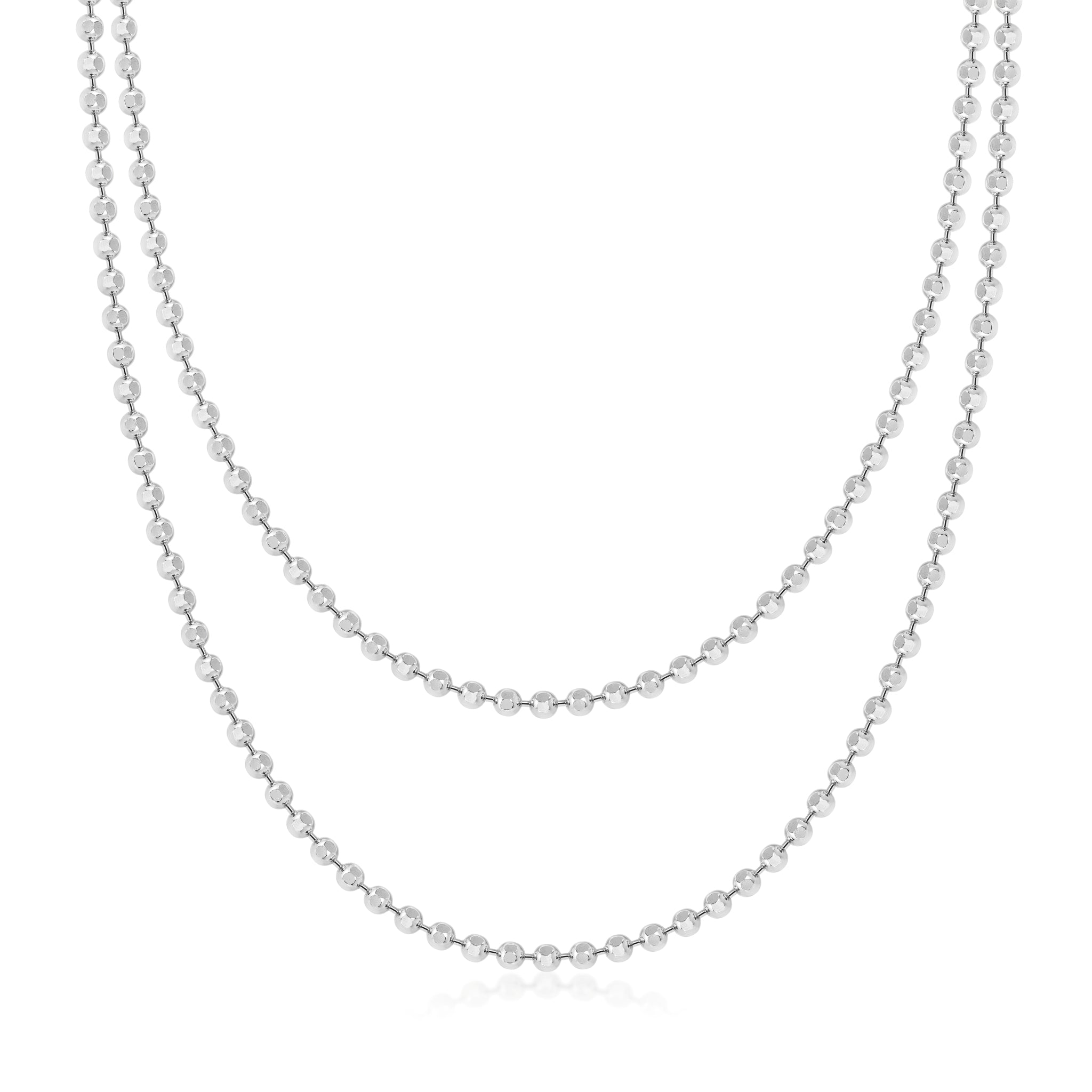 Minimalistische 18K Goldkette Alba mit edlem, zeitlosem Design - freigestellt auf Weiß