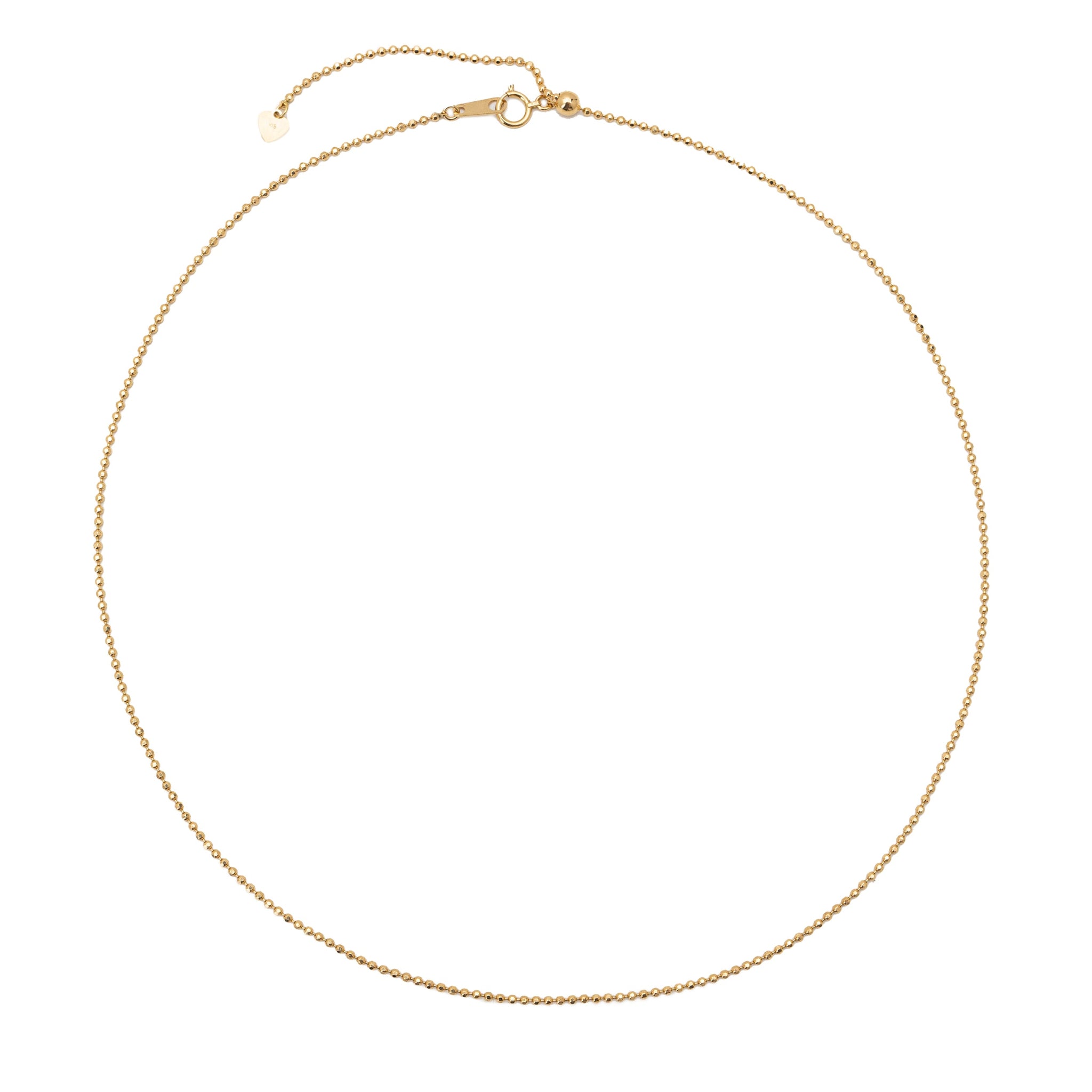 Goldkette mit Verschluss individuell verstellbar.