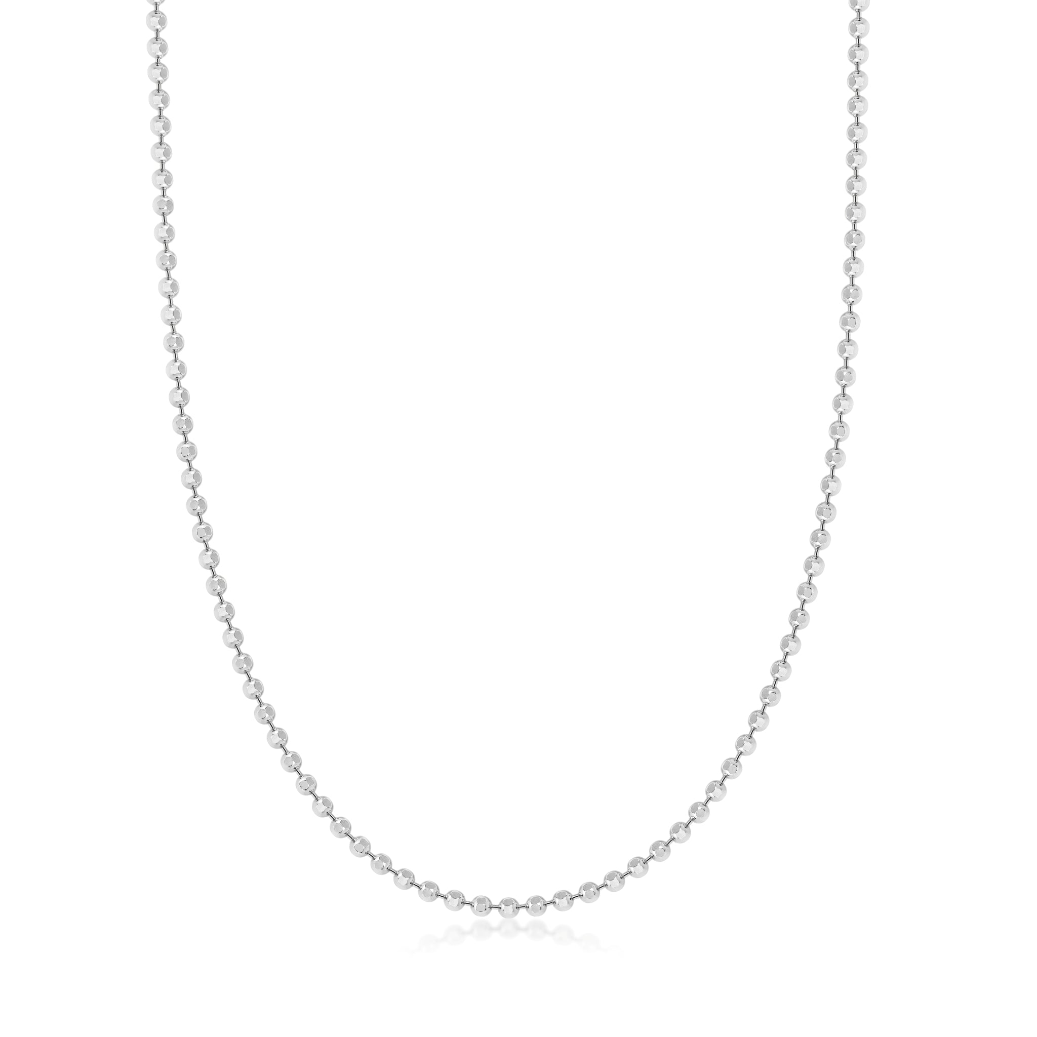 Zarte 18k Goldkette Alba auf weißem Hintergrund