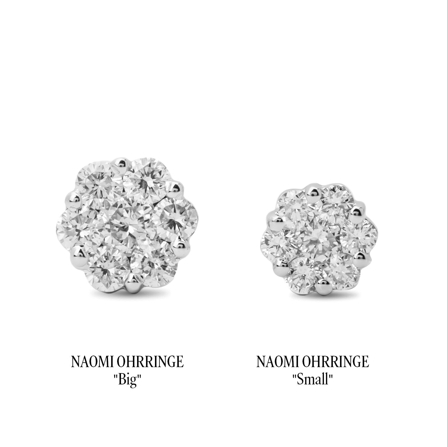 Verleihen Sie Ihrem Look einen Hauch von Eleganz mit unseren exquisiten Ohrsteckern aus Weißgold, die mit funkelnden Diamanten besetzt sind.